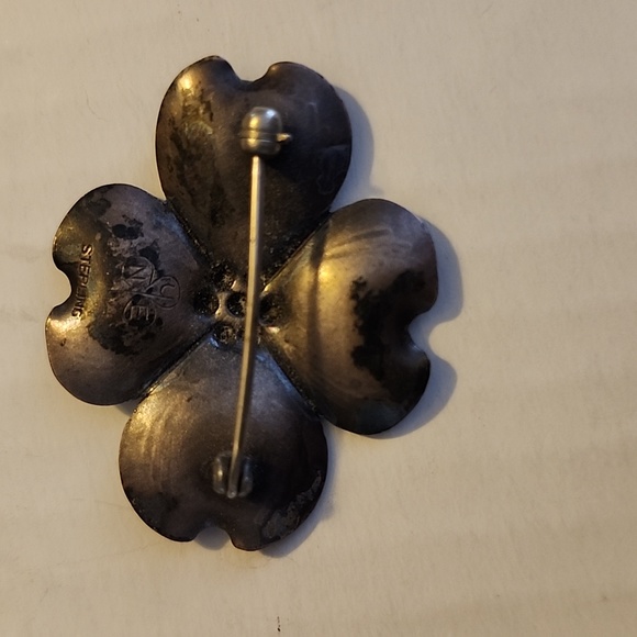 Sterling Silver Stuart Nye Brooch & Matching Earrings - Picture 6 of 11